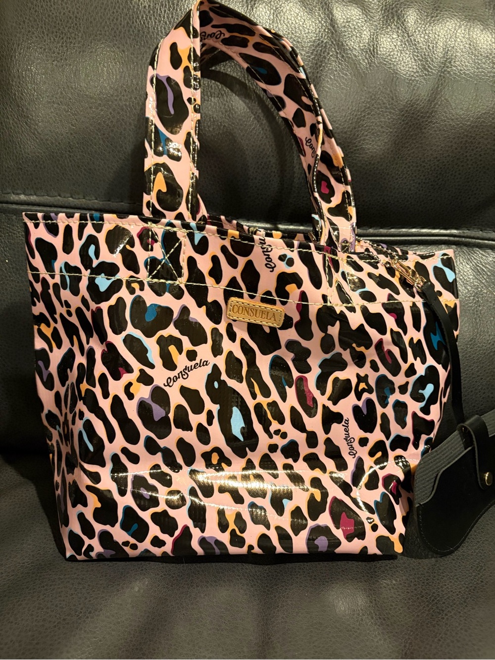 Consuela Pink Multicolor Leopard Tote